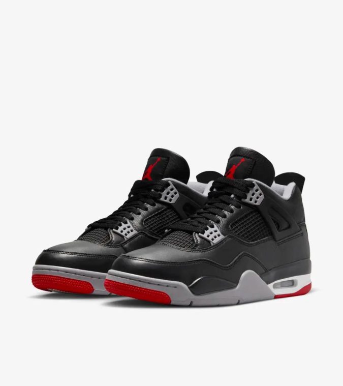 NIKE JORDAN 4 - NERO/GRIGIO/ROSSO - FV5029-006